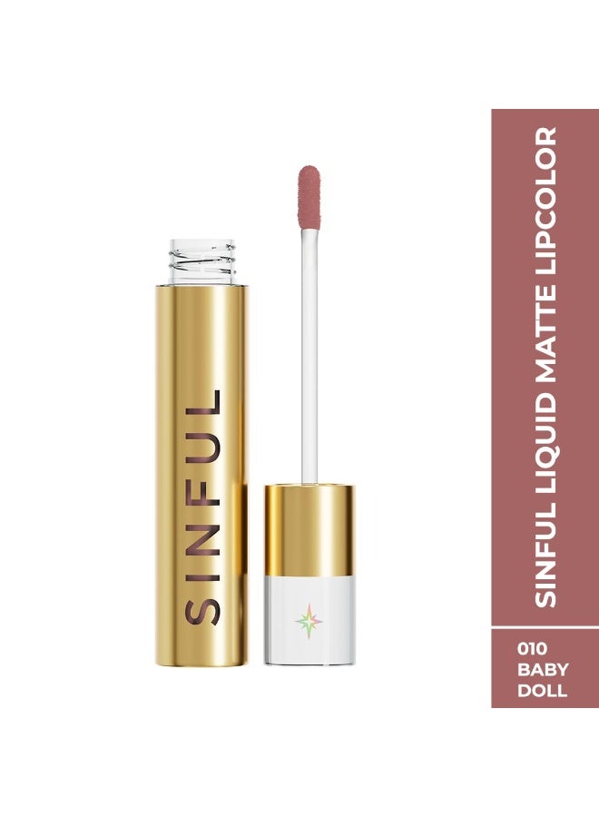 Colorbar Sinful Liquid Lipstick-BABY DOLL - Image 2